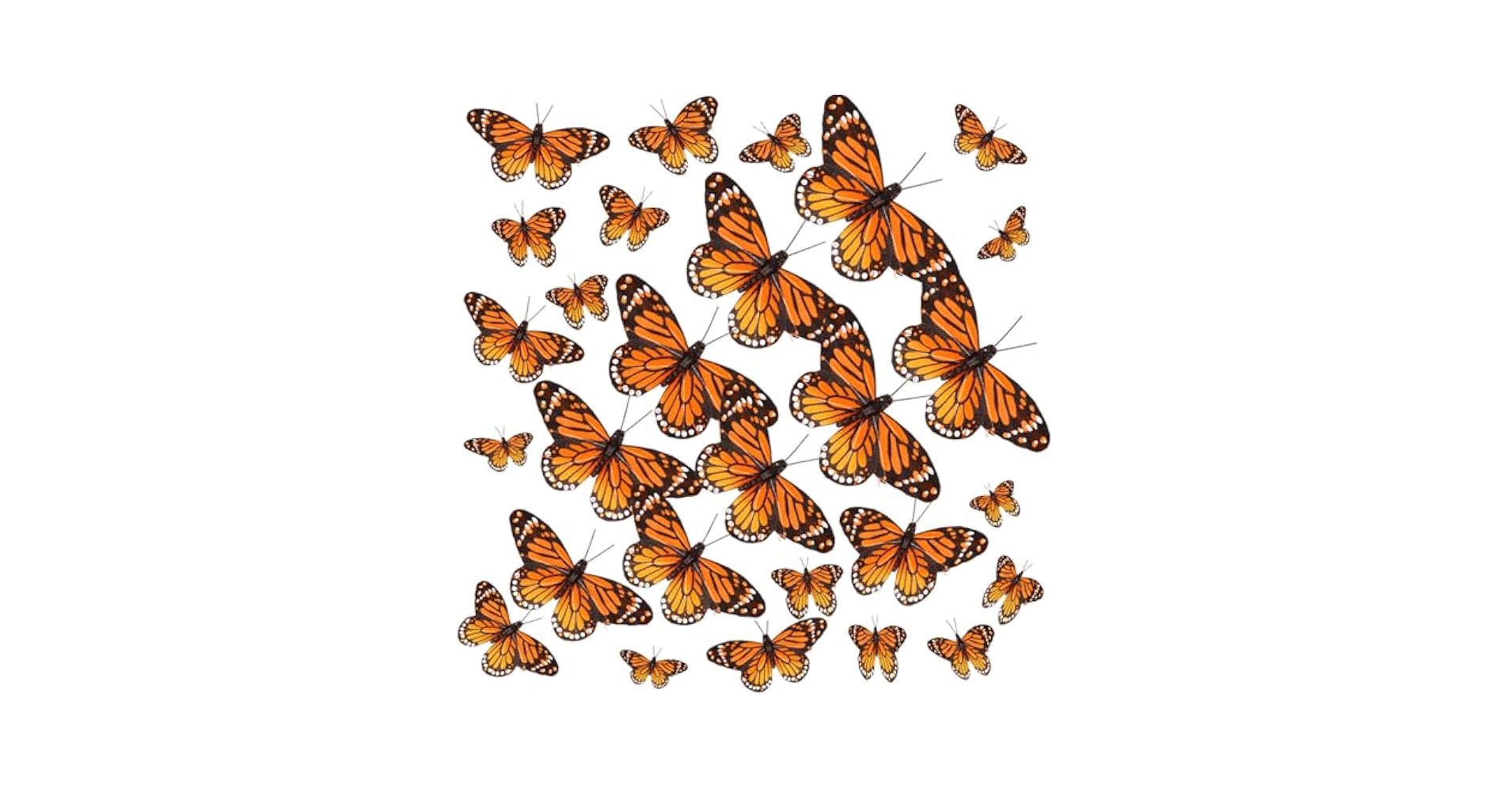 Amazon.com: Ysleen 120 Pcs 3D Feather Monarch Butterfly